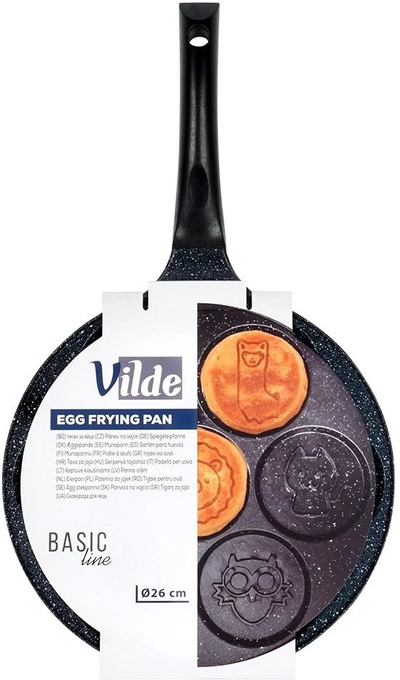 Tigan për vezë Vilde Basic Line, granit, 26 cm, gri