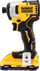 Vidhexhues goditës me bateri DeWALT DCF809L2T, 18V 3Ah, brushless, i verdhë