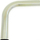 Gyp alumini 90°, universal, 63mm, 35cm, argjendtë