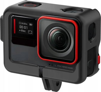 Kornizë mbrojtëse plastike Telesin për Insta360 Ace, pjesë shtesë për kamer aksion, e zezë