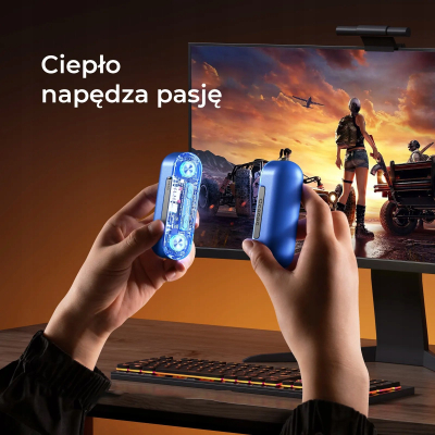 Ngrohës duarsh edhe power bank Ocoopa UT2s GamerPro, 2x 5000 mAh, 18 W, i kuq