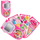 Set kozmetike për kalamaj Disney Princess Kids Makeup Kit, me 3 kate, me pasqyrë dhe aksesorë grimi, shumëngjyrësh