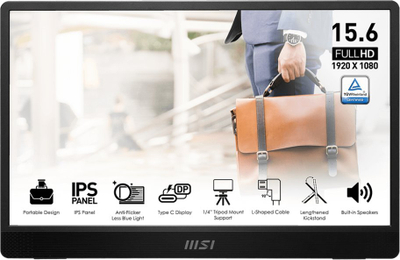 Monitor portativ MSI PRO MP161DE, 15.6", Full HD, i zi