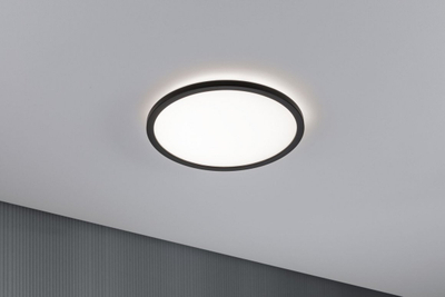 Panel t'avani Paulmann Atria Shine, Ø29 cm, dritë e bardhë neutrale, i zi