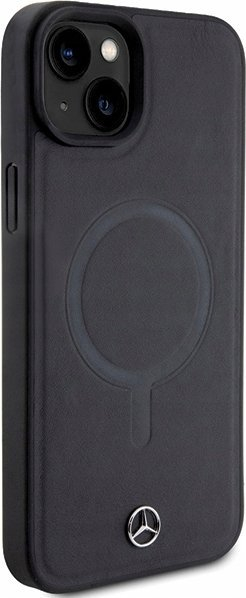 Mbulesë telefoni Mercedes MEHMP15M23RCMK për iPhone 15 Plus 6.7", lëkurë ekologjike, MagSafe, e zezë