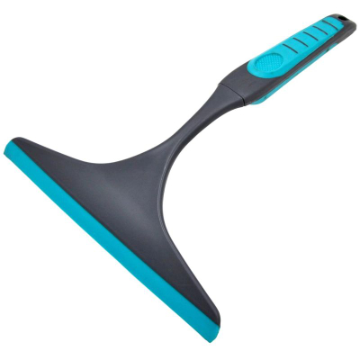 Fshirëse xhami Alpina, 20 cm, me dorezë plastike që rri mirë në dorë, blu gri