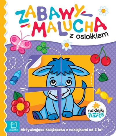 Libër aktiviteti për kalamaj Little Donkey, me ngjitëse, nga 2 vjeç e lart, me shumë ngjyra
