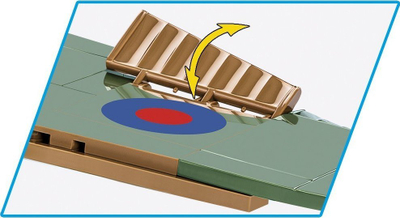 Set ndërtimi COBI Hawker Hurricane Mk.I 5728, 382 copa, shkallë 1:32, kamuflazh