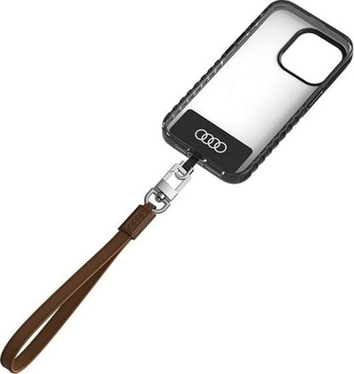 Rrip telefoni universal Audi, 28cm, lëkurë eko, kafe
