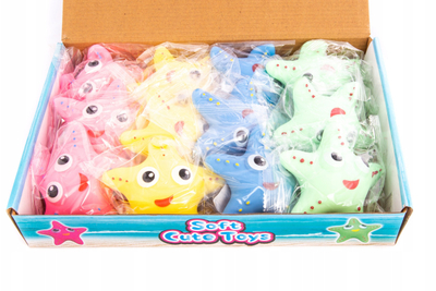 Lodër squishy MID Toys MIDEX 1389I, 11x15 cm, formë ylli, shumëngjyrëshe