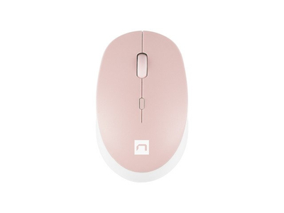 Maus Natec Harrier 2, USB 2.0, rozë, i bardhë