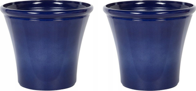 Set me vazo lulesh KOKKINO Stone, 2 copë, diametër 46 cm, blu navy