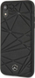 Kapak telefoni Mercedes Pattern Line Twister për iPhone Xr, hardcase, i zi