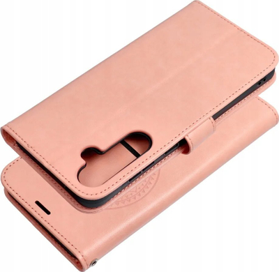 Kapak portofol MEZZO Book për Xiaomi Redmi Note 13 Pro Plus 5G, lëkurë eco, dizajn Dreamcatcher, pjeshkë e çelët