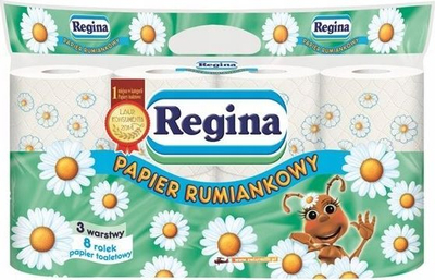Letër higjienike Regina, 8 rrotulla, e bardhë