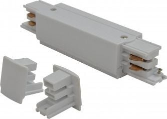 Аксесоар за шинско осветлување Аzzardo Track 3LINE Power 2X AZ2978, ПВЦ и алуминиум, бел