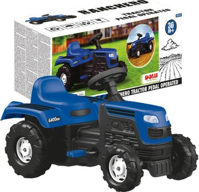 Traktor me pedale për kalamaj DOLU Ranchero, me borie, blu