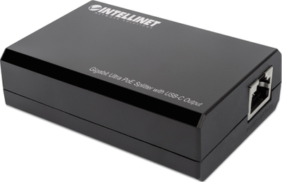 Splitter PoE Intellinet 561693, Gigabit Ultra, dalje USB C, ngjyrë e zezë