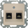 Prizë rrjeti Liregus IKL-002-01.R Retro, 2xRJ45 Cat.6e, e bezhë mat