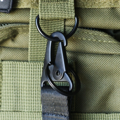 Varëse çelësash Offlander Lanyard, najlon i fortë, karabiner çeliku inox, e zezë