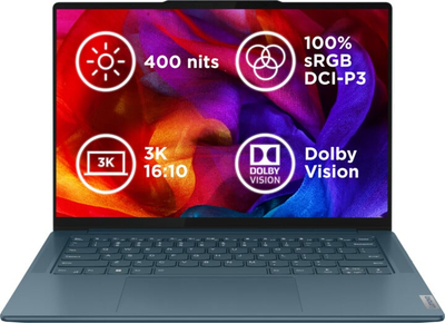 Laptop Lenovo Yoga Pro 7 14IMH9, 14.5", Intel Core Ultra 5, 32GB RAM, 1TB SSD, Intel Arc Graphics, i kaltër