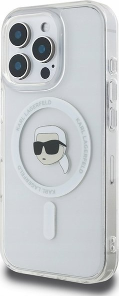 Kllëf telefoni Karl Lagerfeld IML Karl Head, MagSafe, për iPhone 16 Pro Max, transparent