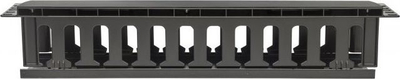 Organizues kabllosh Techly 2U për raft 19" rack, me kapak, i zi