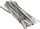 Lidhëse plastike Brewis, 18 cm, set 50 copë, argjend