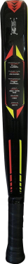 Raketë padeli Dunlop Inferno Carbon Elite, bërthamë EVA, karboni i plotë, e zezë portokalli