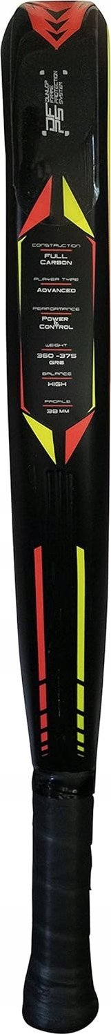 Raketë padeli Dunlop Inferno Carbon Elite, bërthamë EVA, karboni i plotë, e zezë portokalli