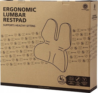 Jastëk lumbal ergonomik, shkumë memory, i hirtë