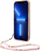 Mbështjellës telefoni Guess GUHCP14XHGCOHP për iPhone 14 Pro Max, hardcase TPU, me varëse perlë, rozë gjysmë transparente
