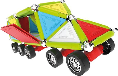 Lodër Ndërtuese Magnetike Supermag Tags Wheels, 143 copë, me rrota, shumëngjyrëshe