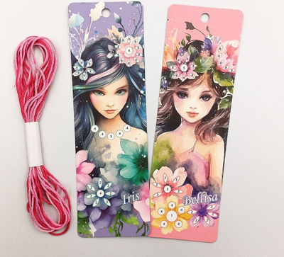Set kreativ Stnux Flower Fairy, 10 gjëra, për zbukurim ditari, shumëngjyrësh