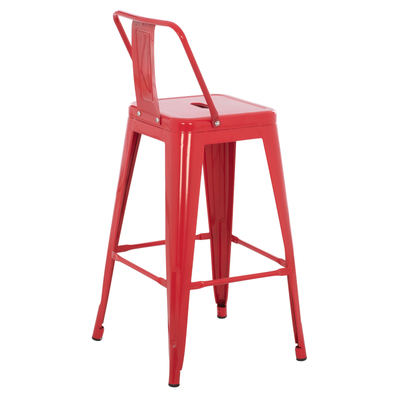 Stol bari mesatar Melita-Pro 43x43x88Hcm (HM8574.44), kuqe