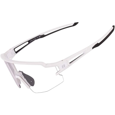 Syze çiklizmi RockBros 10172, lente fotokromatike UV400, kornizë sportive e bardhë