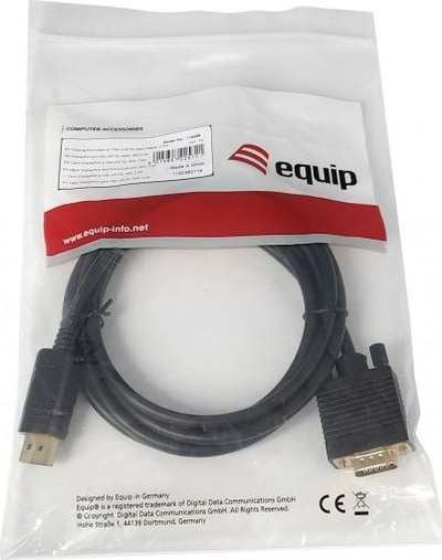 Kabllo DisplayPort në VGA Delock 119338, 2m, 1920×1200 60Hz, e zezë