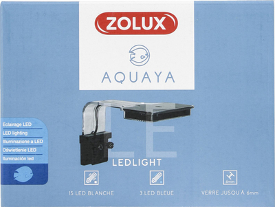 Dritë LED për akuarium Zolux Aquaya, 18 LED, e zezë