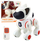 Lodër qen robotik LeanToys Tech Dog, telekomandë, dritë dhe tinguj, e bardhë portokalli