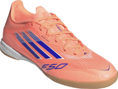Këpucë futbolli adidas F50 League IN JH7718, për dysheme mrena, të bardha
