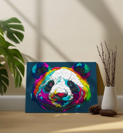 Set pikturimi me argjilë Splat Planet Panda, kanavacë 30x40cm, shumëngjyrësh