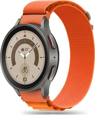 Rryp ore Tech-Protect Nylon Pro për Samsung Galaxy Watch 4 5 5 Pro, 40 46mm, portokalli