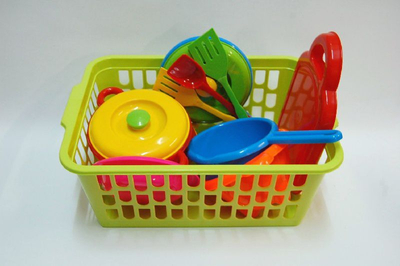 Set enësh kuzhine lodër BOLO 980561, shportë 37cm, shumëngjyrësh