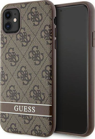 Kapak telefoni Guess GUHCN61P4SNW, për iPhone 11 XR, hardcase, kafe