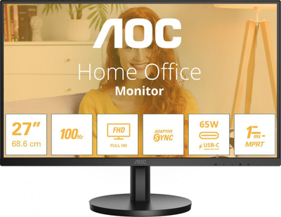 Монитор AOC 27B3CA2, 27", Full HD, 100 Hz, црн