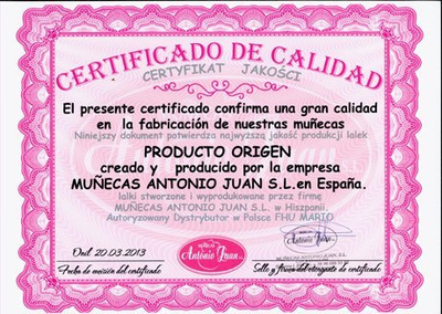 Kukull Antonio Juan Baby Clara, 33cm, për kalamaj, shumëngjyrëshe