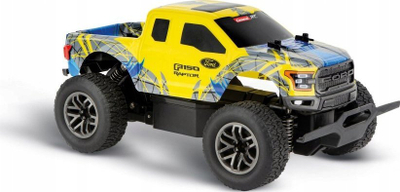 Makina me telekomandë Carrera Ford F-150 Raptor, shkallë 1:18, bateri 700 mAh, verdhë me shumë ngjyra