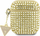 Kuti mbrojtëse Guess Hardcase Rhinestone Triangle për Apple AirPods, poliuretan, gold