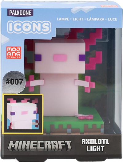 Dritë dekorative Minecraft Axolotl IconLightV2 62, LED, shumëngjyrëshe