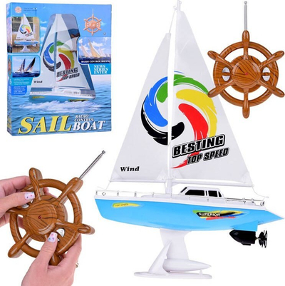 Jaht lundrues me telekomandë Sailboat RC0639, radio 27MHz, për fëmijë, shumëngjyrësh